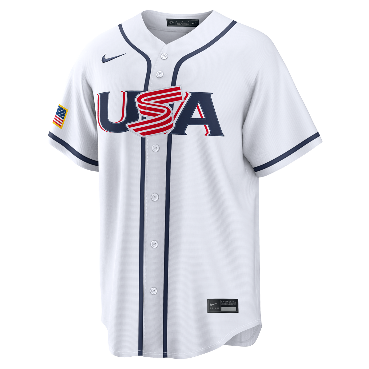 Men's USA Baseball Cal Raleigh Nike White 2026 World Baseball Classic Home Stadium Jersey - 3