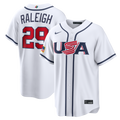 Men's USA Baseball Cal Raleigh Nike White 2026 World Baseball Classic Home Stadium Jersey