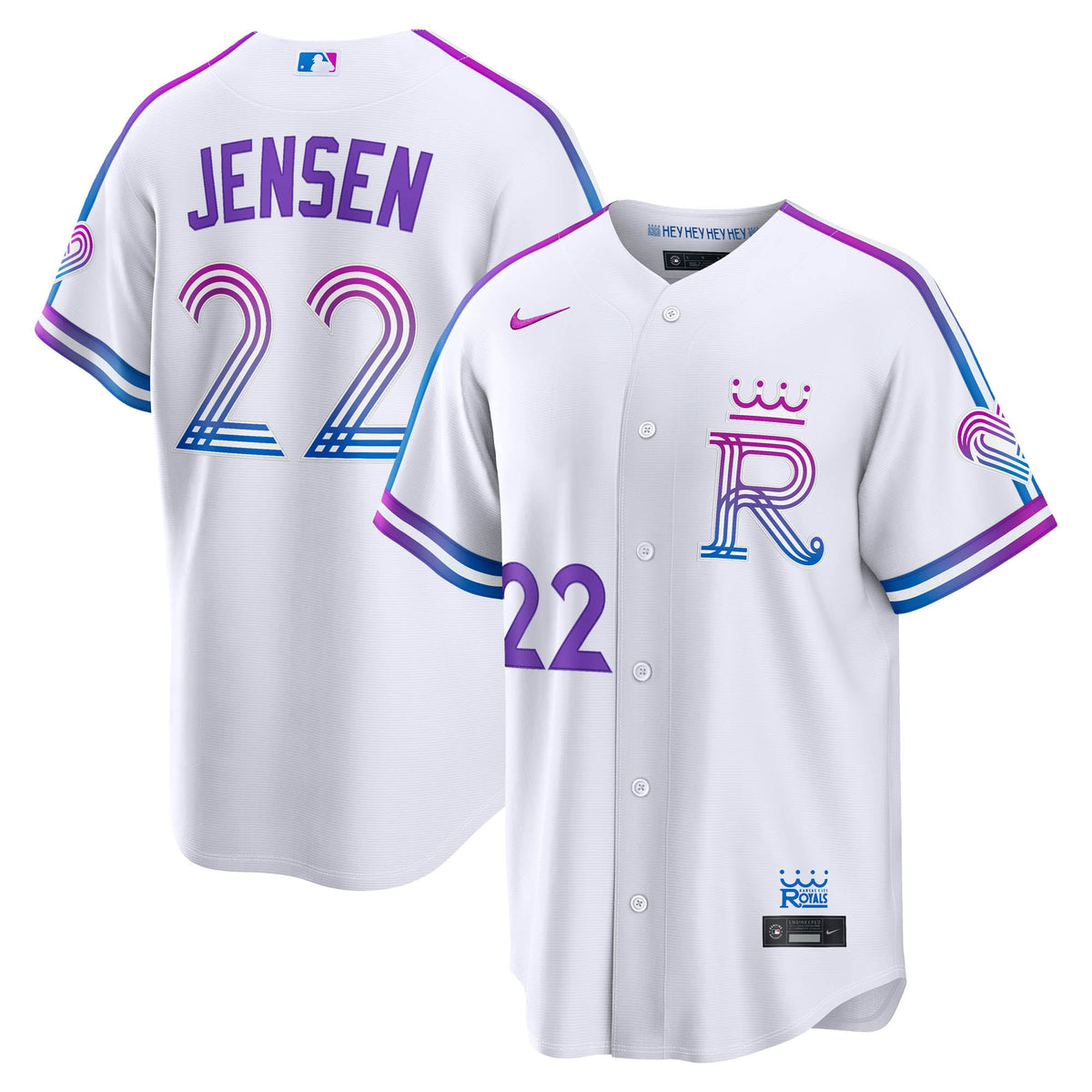 Men's Kansas City Royals Carter Jensen Nike White 2026 City Connect Stadium Jersey - 2