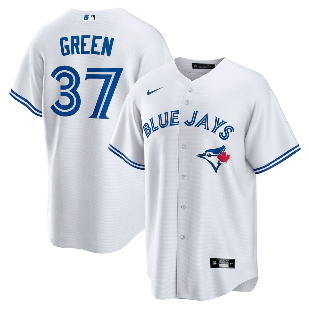 Men's Toronto Blue Jays Chad Green Nike White Home Replica Player Jersey - 2