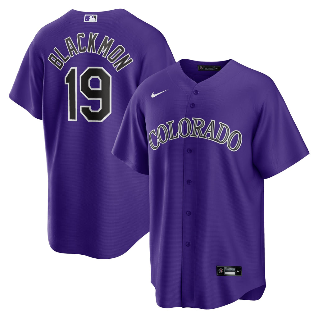 Men's Colorado Rockies Charlie Blackmon Nike Purple Alternate Replica Player Name Jersey - 2