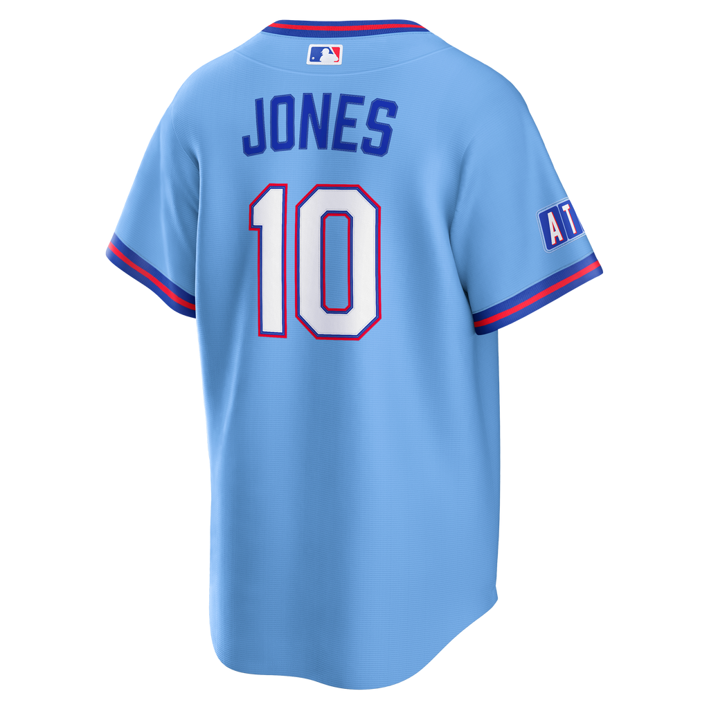 Men's Atlanta Braves Chipper Jones Nike Powder Blue 2026 City Connect Stadium Jersey - 4