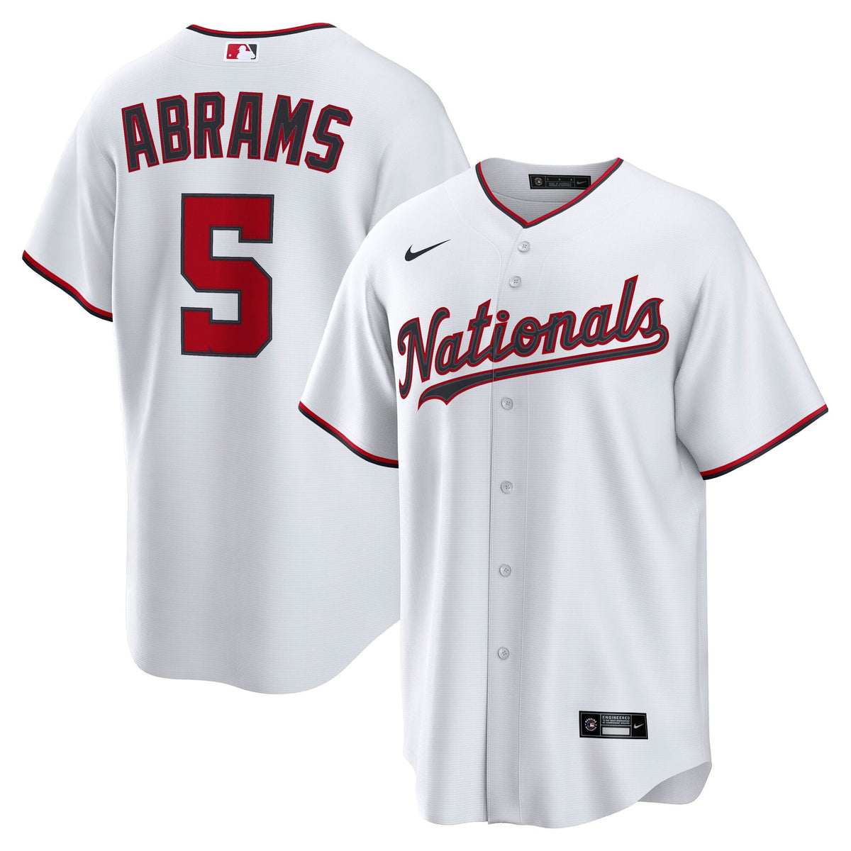 Men's Washington Nationals CJ Abrams Nike White Home Replica Jersey - 2