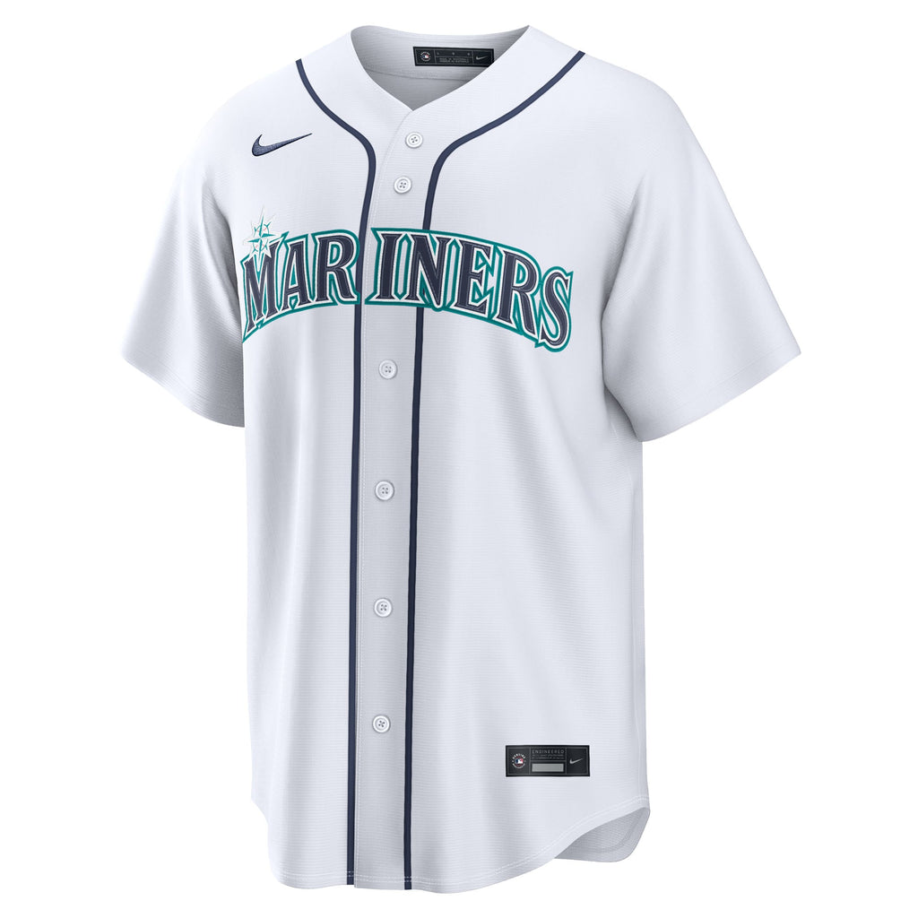 Men's Seattle Mariners Cole Young Nike White Home Replica Jersey - 3