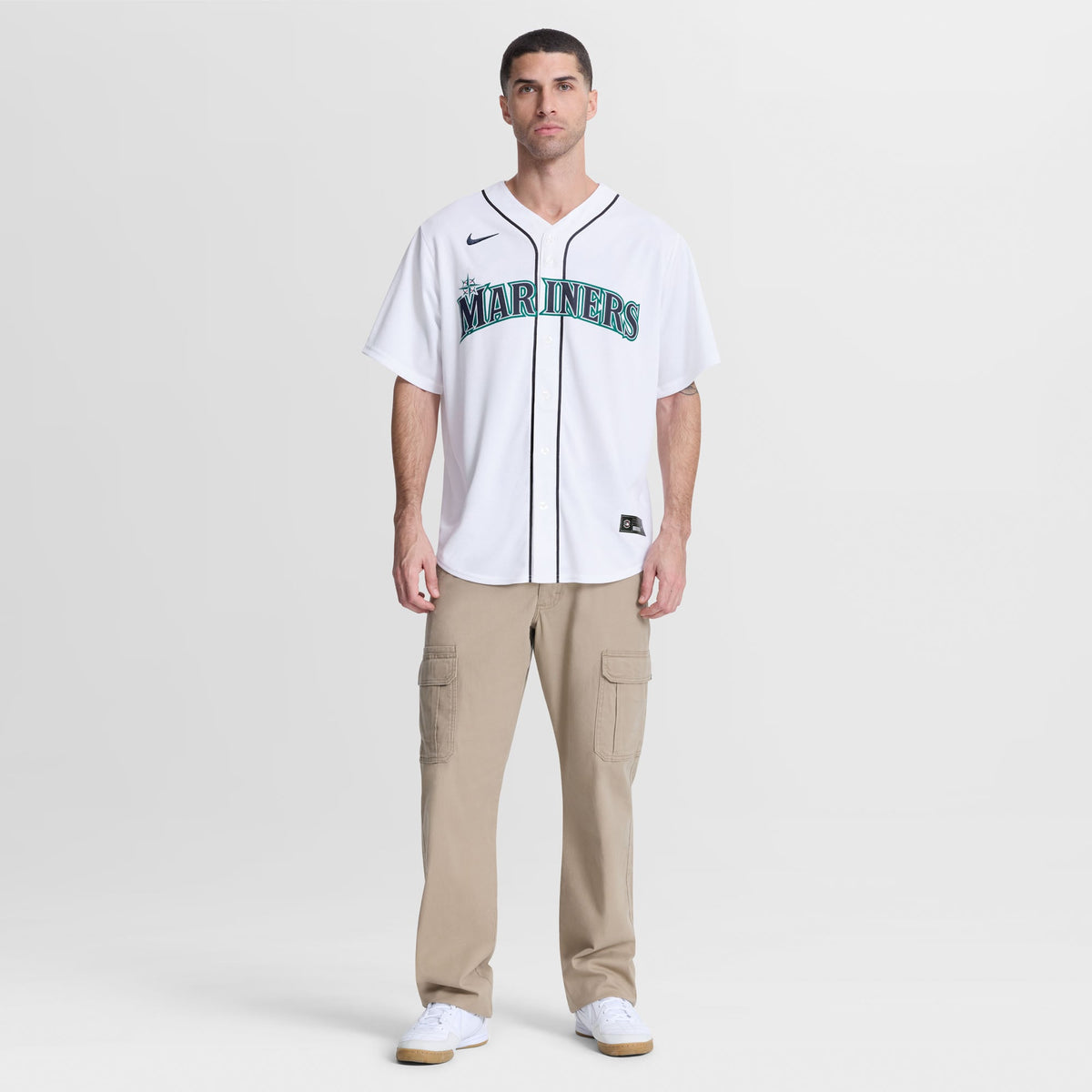 Men's Seattle Mariners Cole Young Nike White Home Replica Jersey - 5