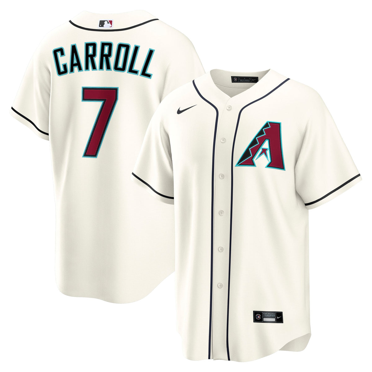 Men's Arizona Diamondbacks Corbin Carroll Nike Cream Home Replica Jersey - 2