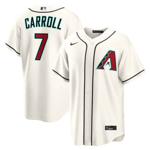 Men's Arizona Diamondbacks Corbin Carroll Nike Cream Home Replica Jersey - 2