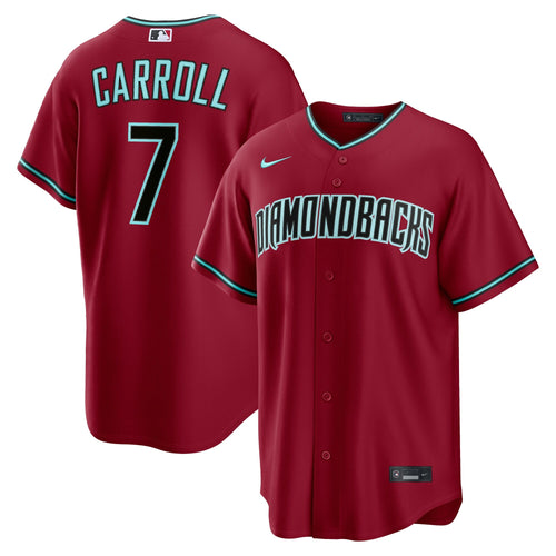 Men's Arizona Diamondbacks Corbin Carroll Nike Crimson Alternate 2 Replica Jersey - 2