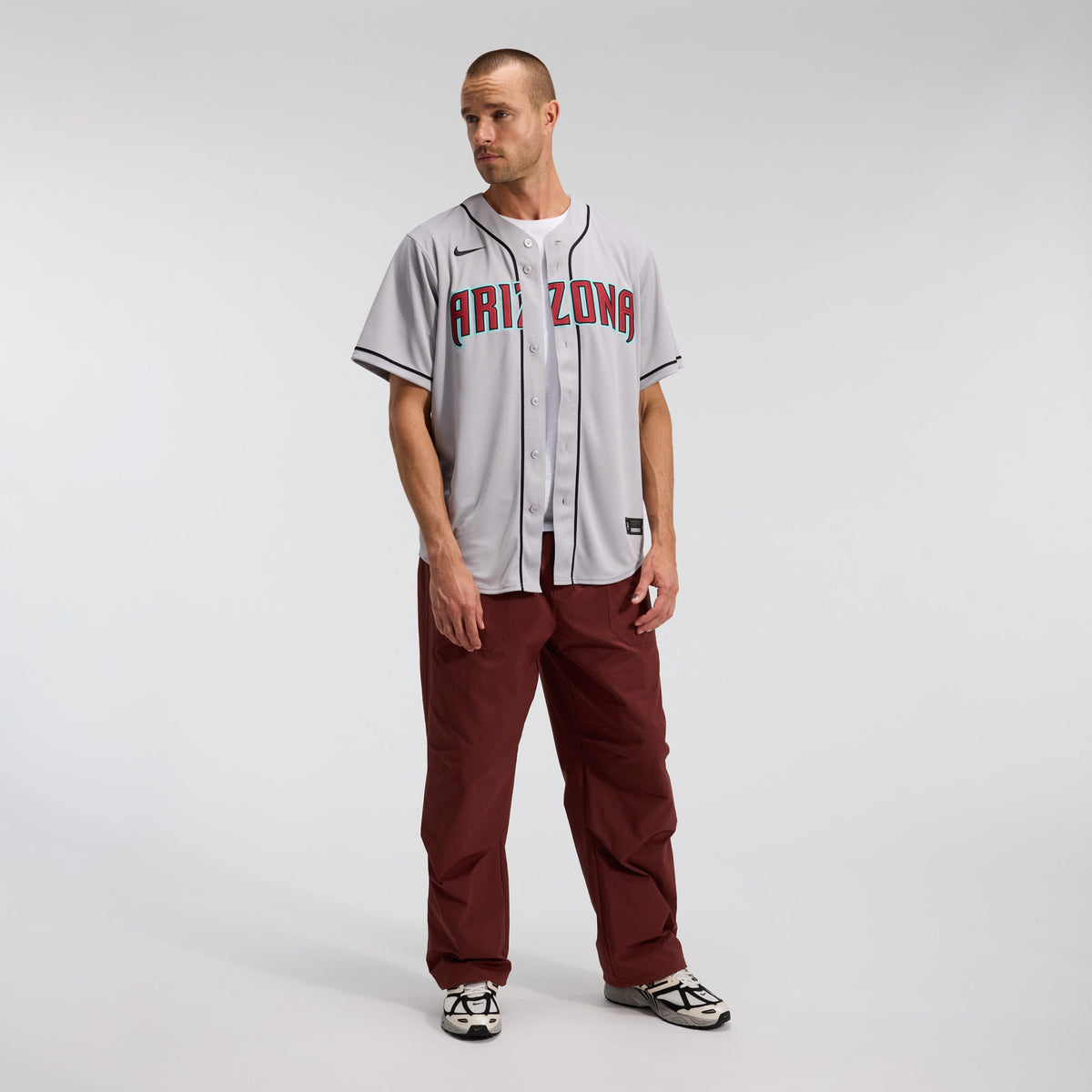 Men's Arizona Diamondbacks Corbin Carroll Nike Gray Road Replica Jersey - 5