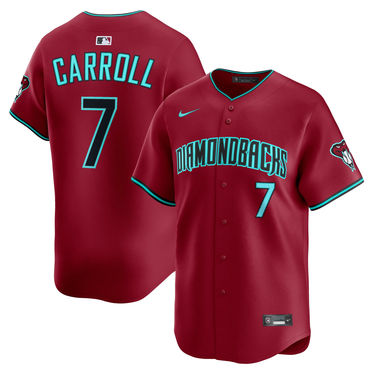 Men's Arizona Diamondbacks Corbin Carroll Nike Red Alternate Limited Jersey - 2