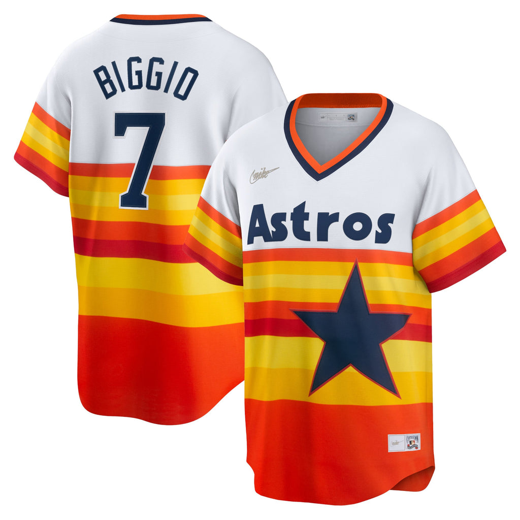 Men's Houston Astros Craig Biggio Nike White Home Cooperstown Collection Player Jersey - 2