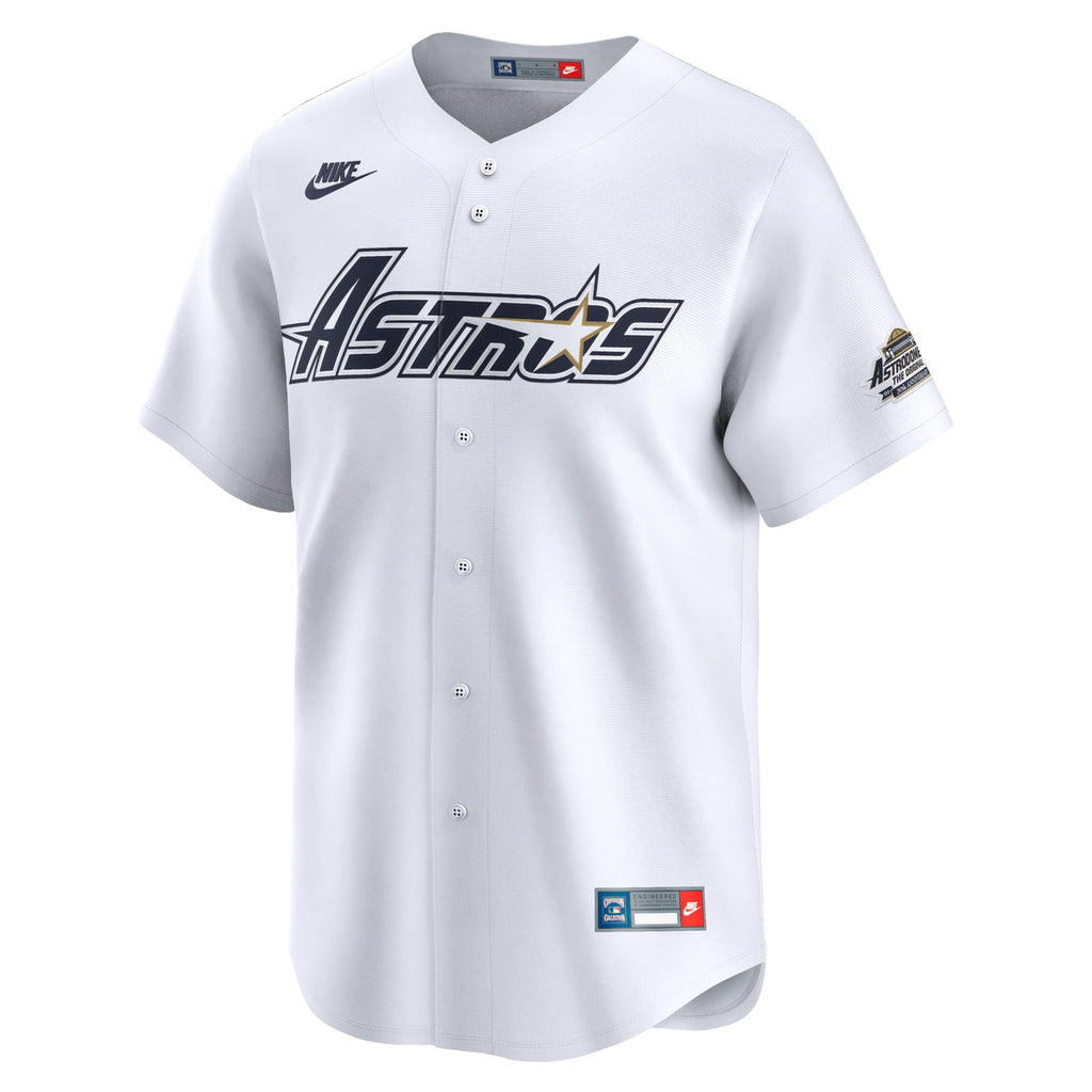 Men's Houston Astros Craig Biggio Nike White Throwback Cooperstown Collection Limited Jersey - 3