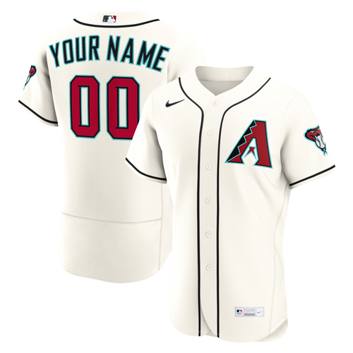 Men's Arizona Diamondbacks Nike Cream Home Authentic Custom Jersey