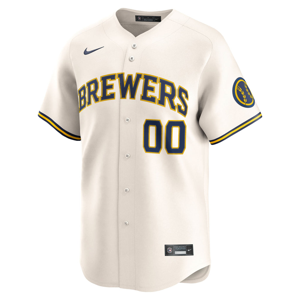 Men's Milwaukee Brewers Nike Cream Home Limited Pick-A-Player Retired Roster Jersey - 3