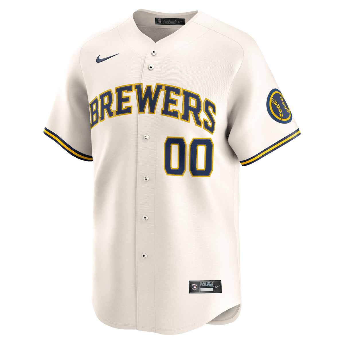 Men's Milwaukee Brewers Nike Cream Home Limited Pick-A-Player Retired Roster Jersey - 3