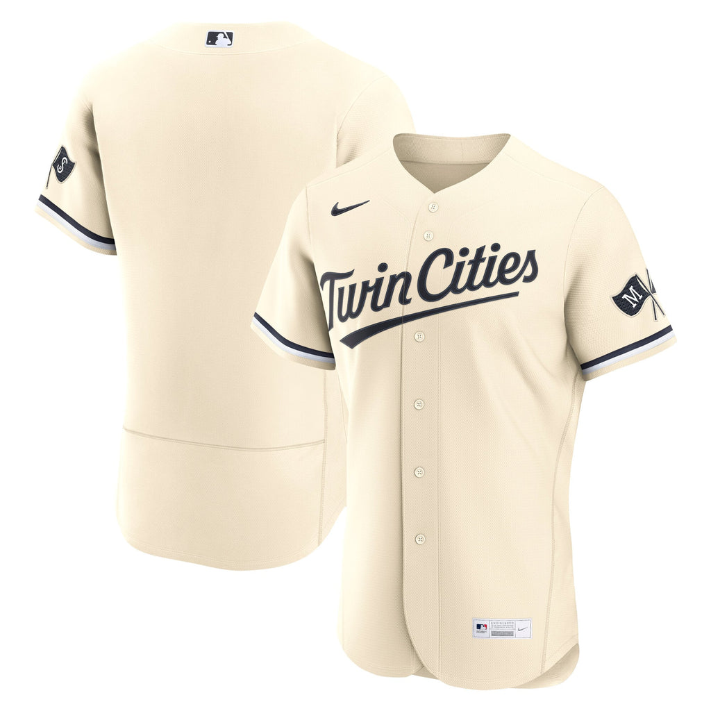 Men's Minnesota Twins Nike Cream Alternate Authentic Jersey - 2