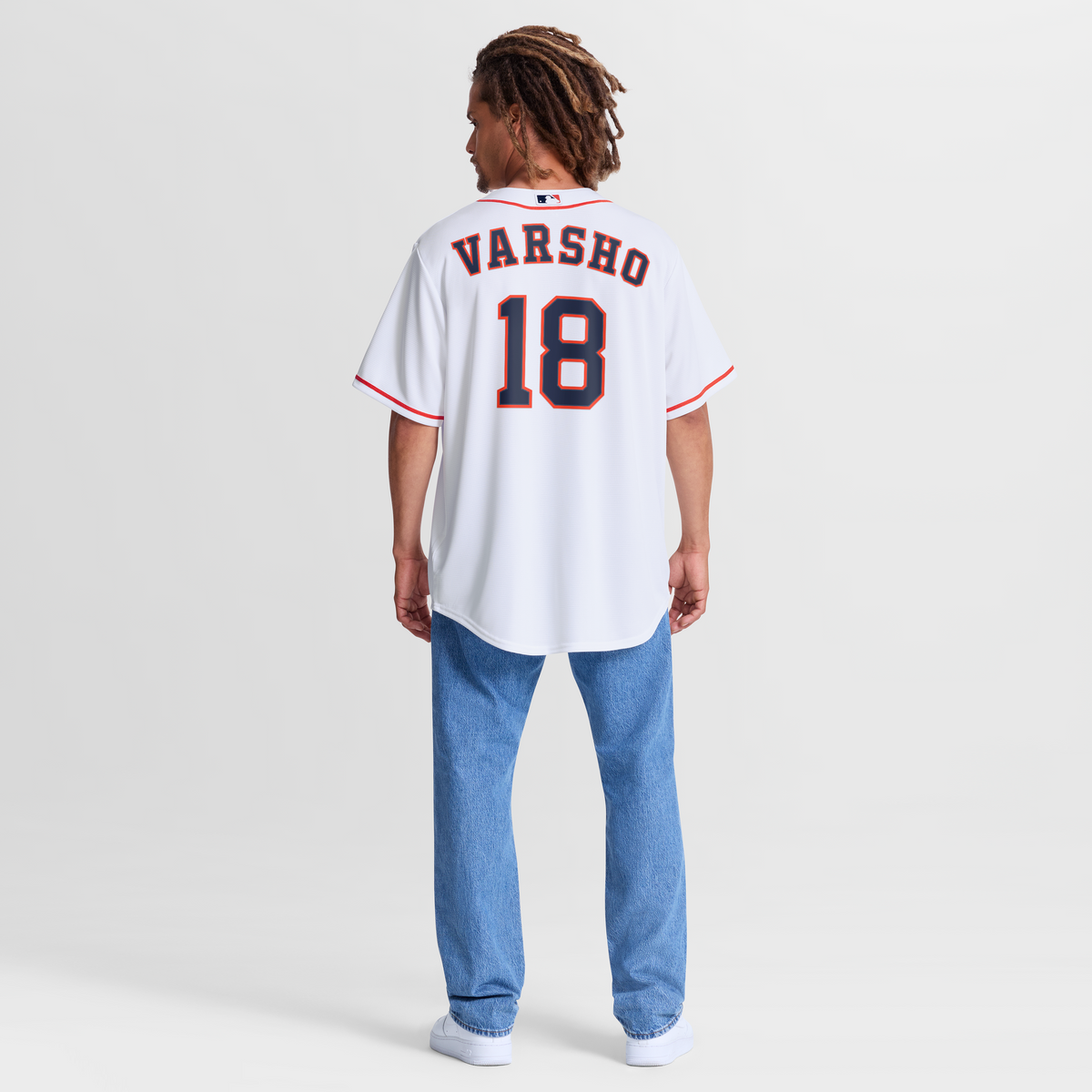 Men's Houston Astros Daulton Varsho Nike White Home Replica Jersey - 4