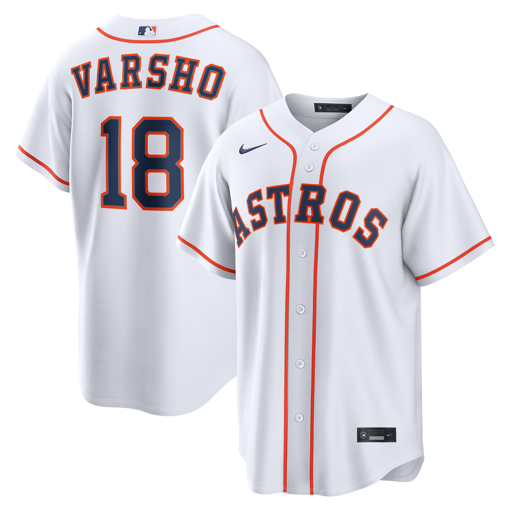 Men's Houston Astros Daulton Varsho Nike White Home Replica Jersey