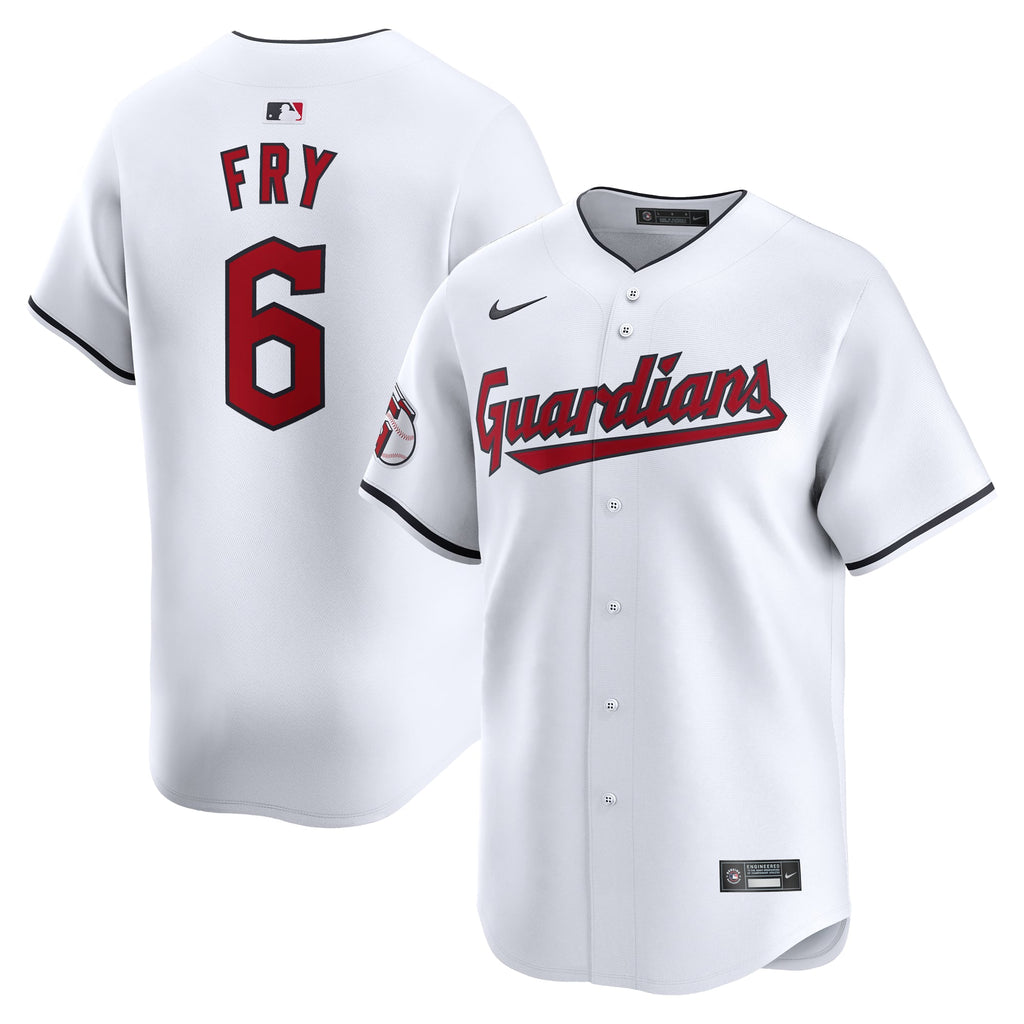 Men's Cleveland Guardians David Fry Nike White Home Limited Player Jersey