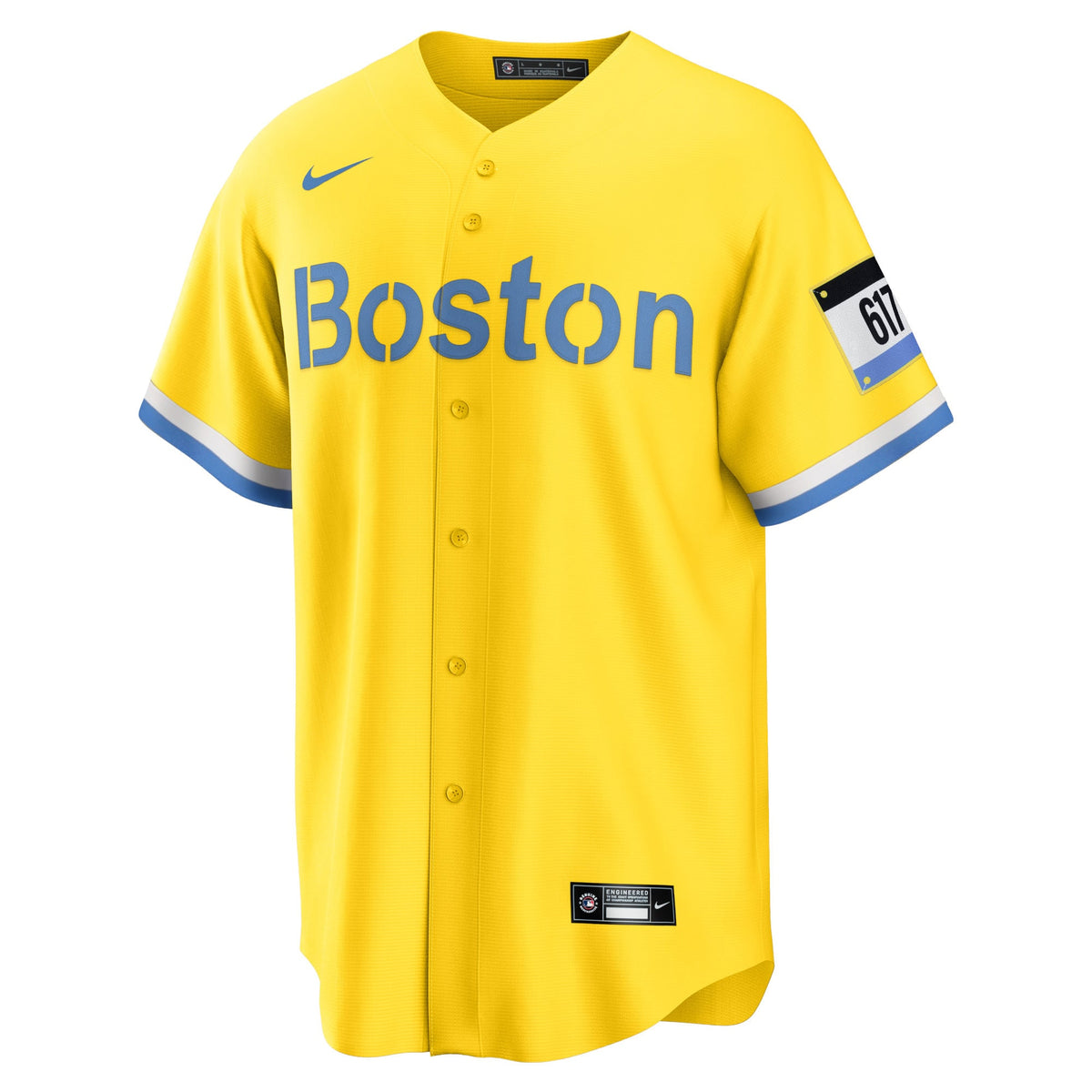 Men's Boston Red Sox David Ortiz Nike Gold Retired Player City Connect Replica Jersey - 3