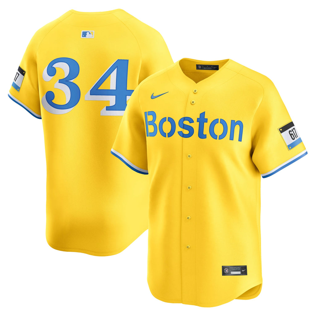 Men's Boston Red Sox David Ortiz Nike Yellow Alternate 3 Limited Player Jersey - 2