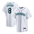 Men's Seattle Mariners Dominic Canzone Nike White Home Replica Jersey