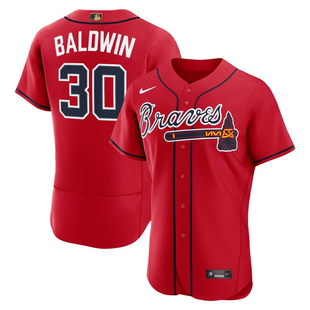 Men's Atlanta Braves Drake Baldwin Nike Red MLB Awards Authentic Jersey