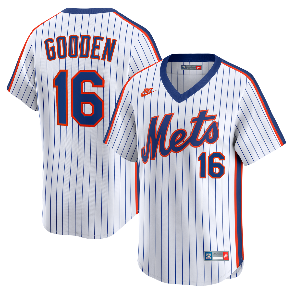 Men's New York Mets Dwight Gooden Nike White Cooperstown Collection Limited Jersey - 2