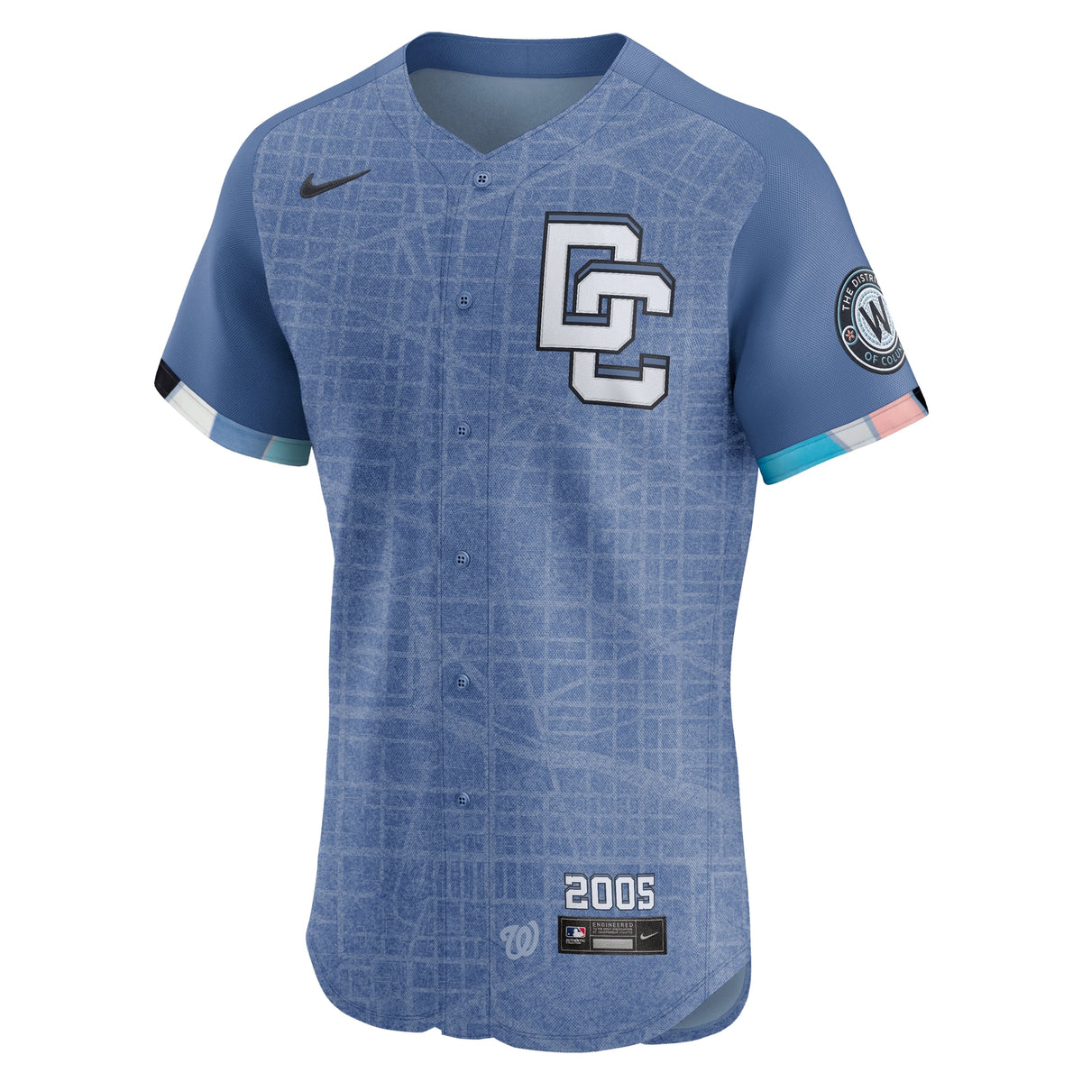 Men's Washington Nationals Dylan Crews Nike Blue 2025 City Connect Elite Player Jersey - 3