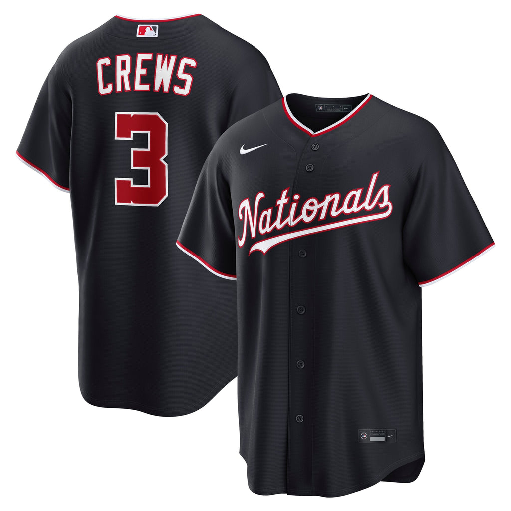 Men's Washington Nationals Dylan Crews Nike Navy Alternate Replica Jersey