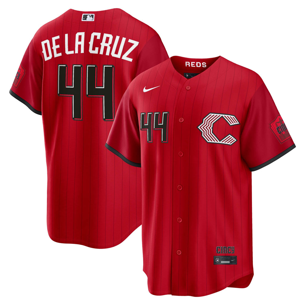 Men's Cincinnati Reds Elly De La Cruz Nike Red 2026 City Connect Stadium Jersey