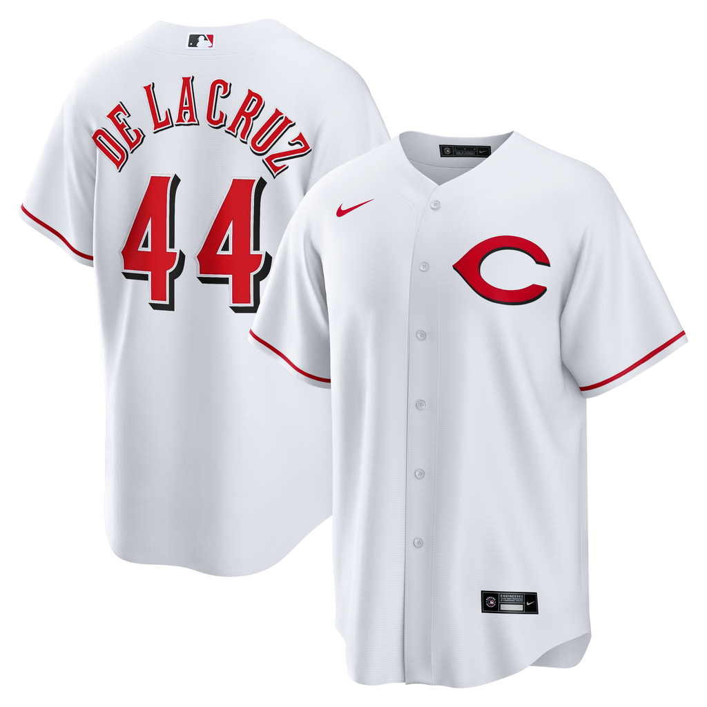 Men's Cincinnati Reds Elly De La Cruz Nike White Alternate 2 Replica Jersey