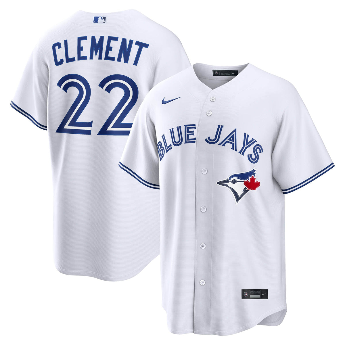 Men's Toronto Blue Jays Ernie Clement Nike White Home Replica Jersey - 2