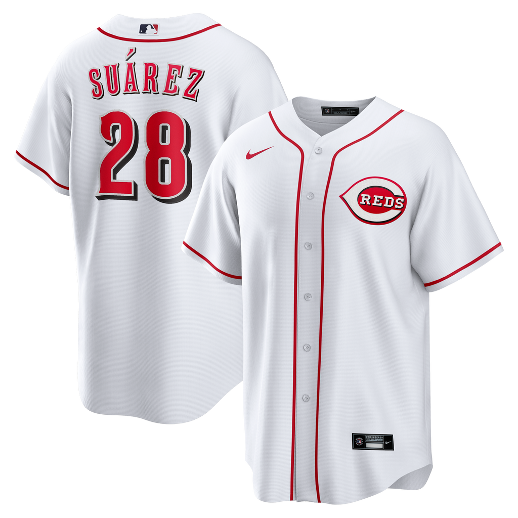 Men's Cincinnati Reds Eugenio Suárez Nike White Home Replica Jersey - 2
