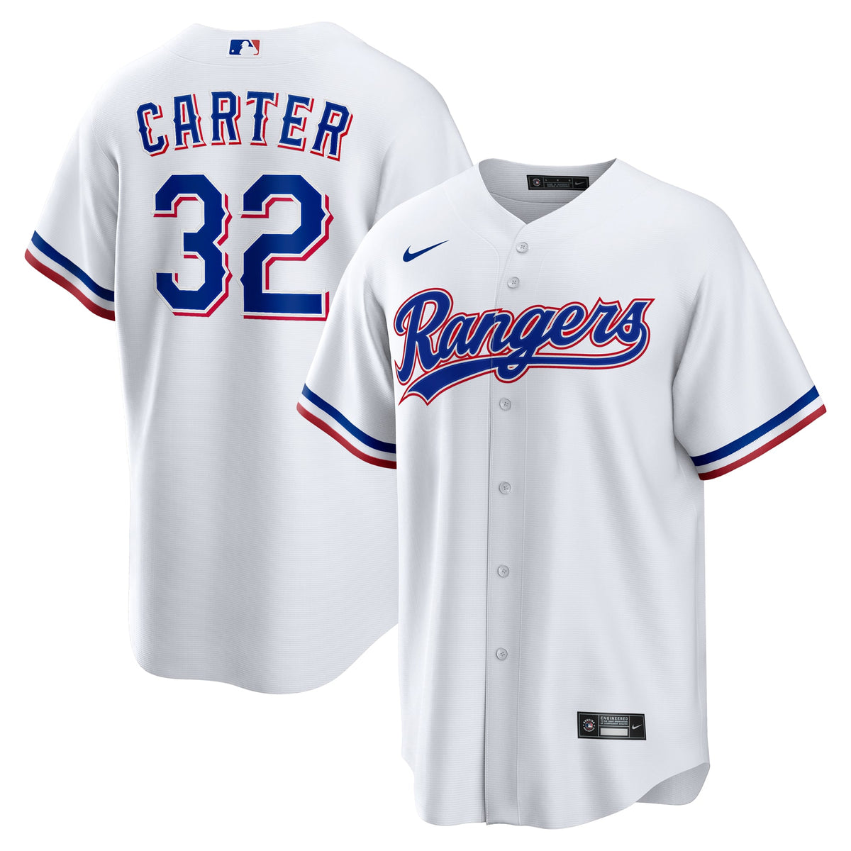 Men's Texas Rangers Evan Carter Nike White Home Replica Jersey