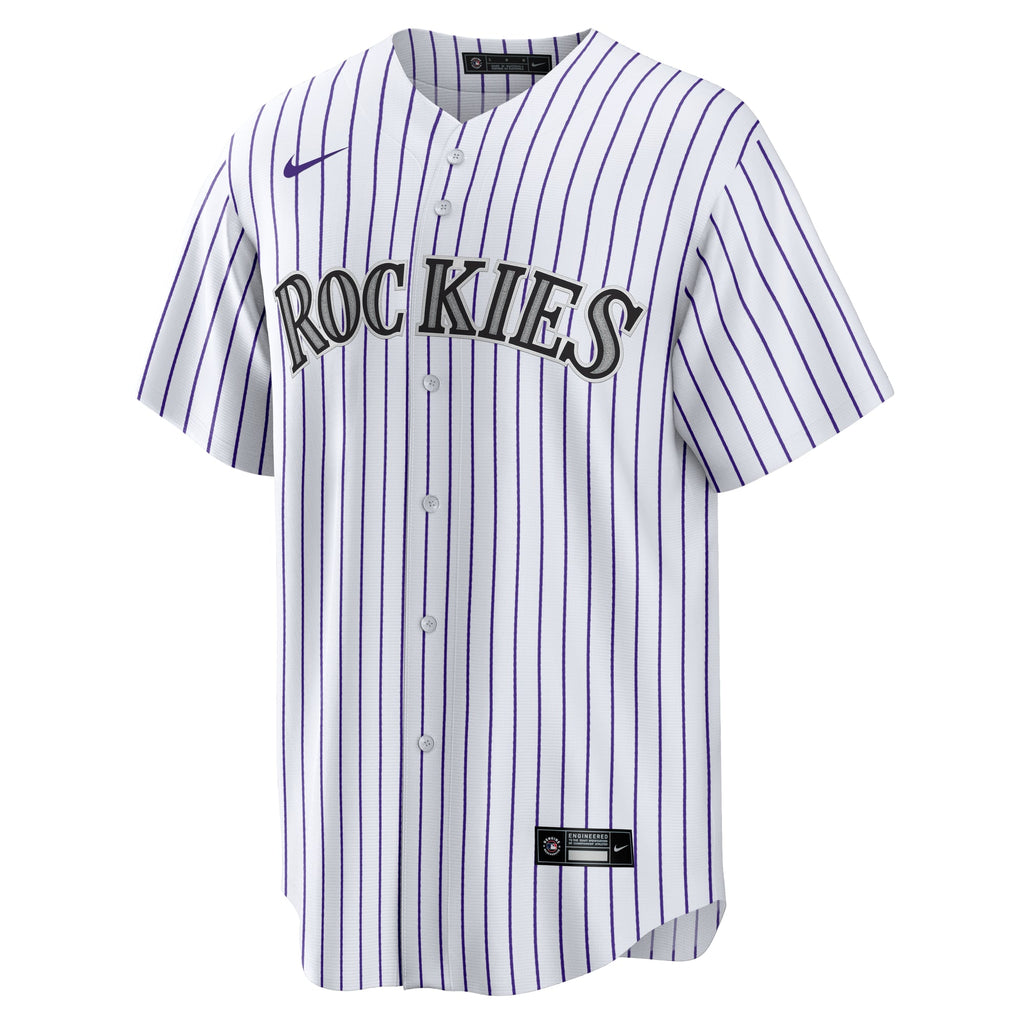 Men's Colorado Rockies Ezequiel Tovar Nike White Home Replica Jersey - 3