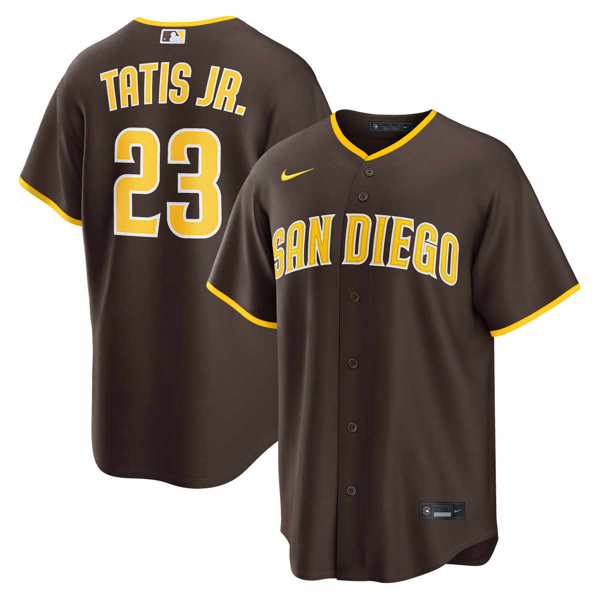 Men's San Diego Padres Fernando Tatis Jr. Nike Brown Road Replica Jersey - 2