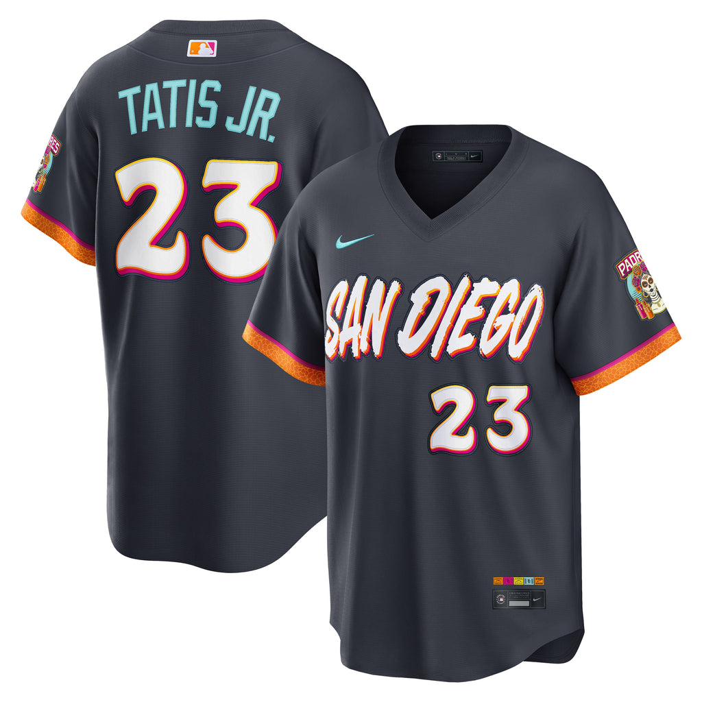 Men's San Diego Padres Fernando Tatis Jr. Nike Obsidian 2026 City Connect Stadium Jersey