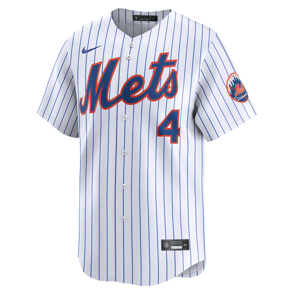 Men's New York Mets Francisco Alvarez Nike White Home Limited Player Jersey - 3