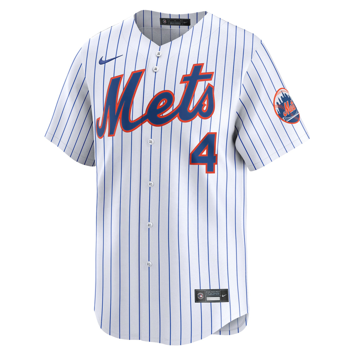 Men's New York Mets Francisco Alvarez Nike White Home Limited Player Jersey - 3