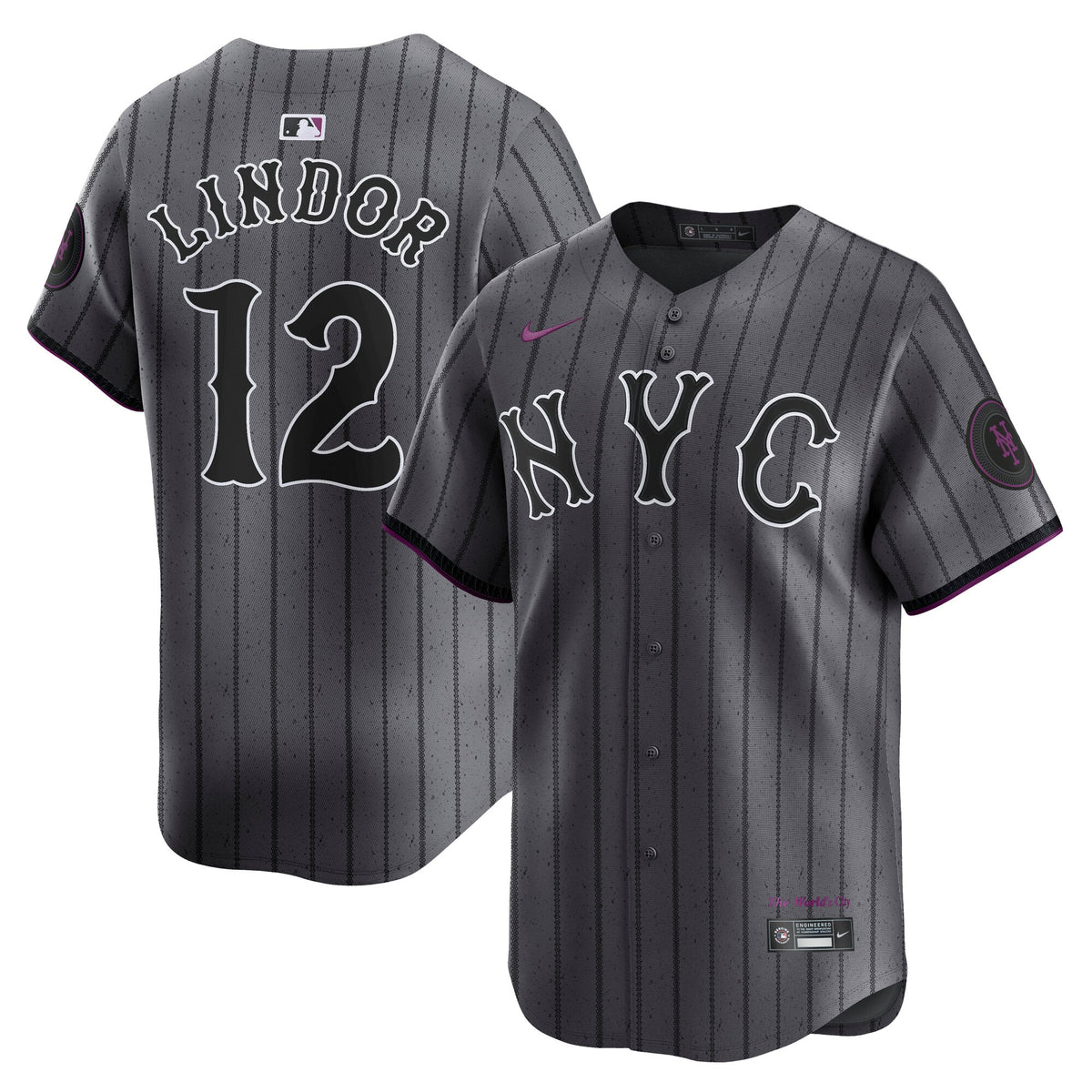 Men's New York Mets Francisco Lindor Nike Gray City Connect Limited Player Jersey