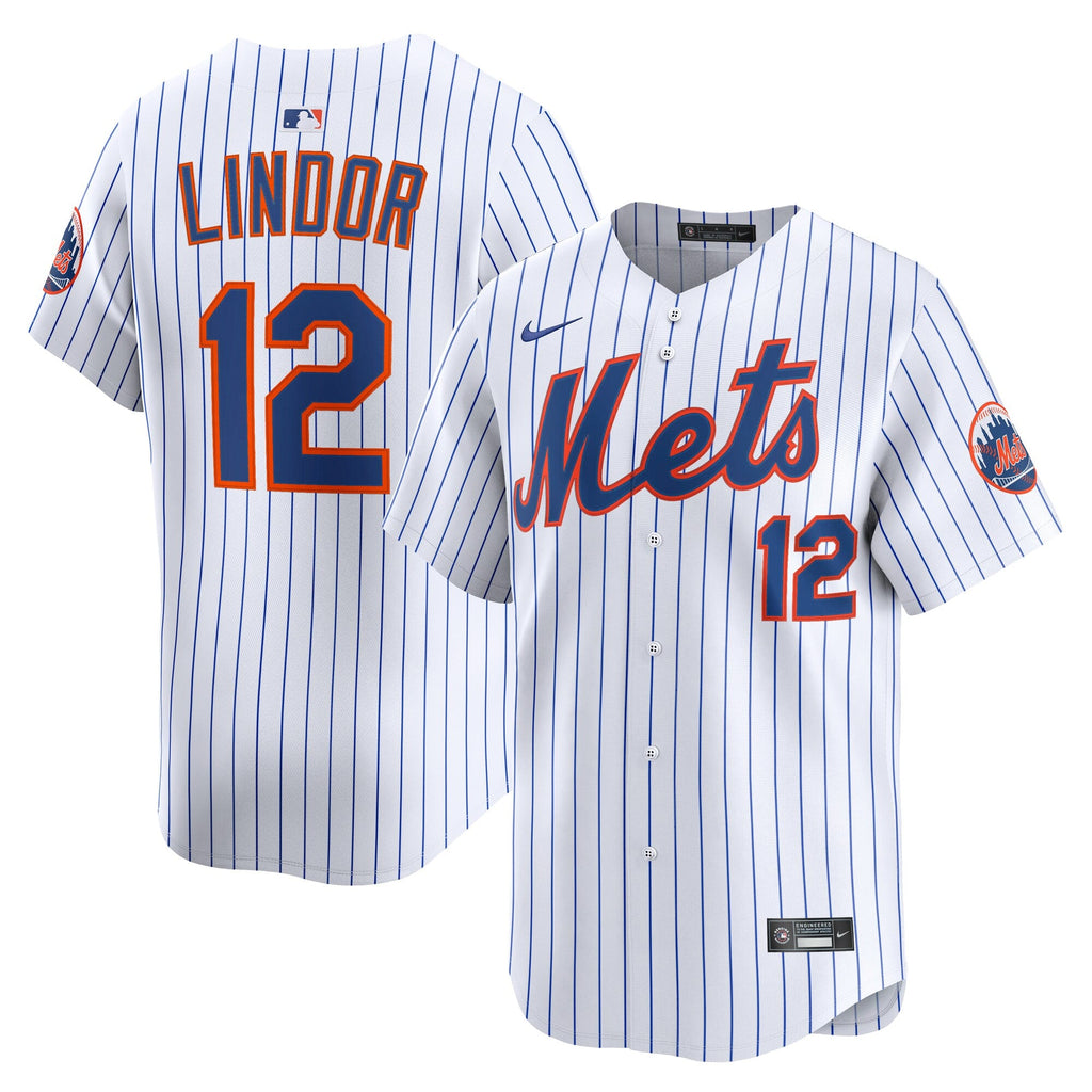 Men's New York Mets Francisco Lindor Nike White Home Limited Jersey - 2