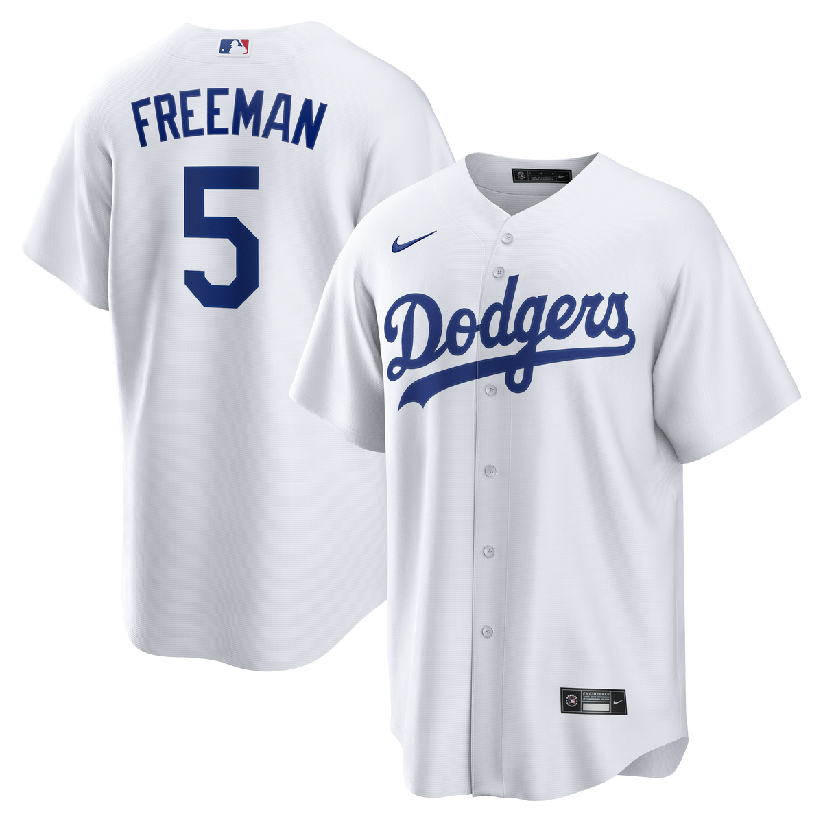 Men's Los Angeles Dodgers Freddie Freeman Nike White Home Replica Jersey - 2