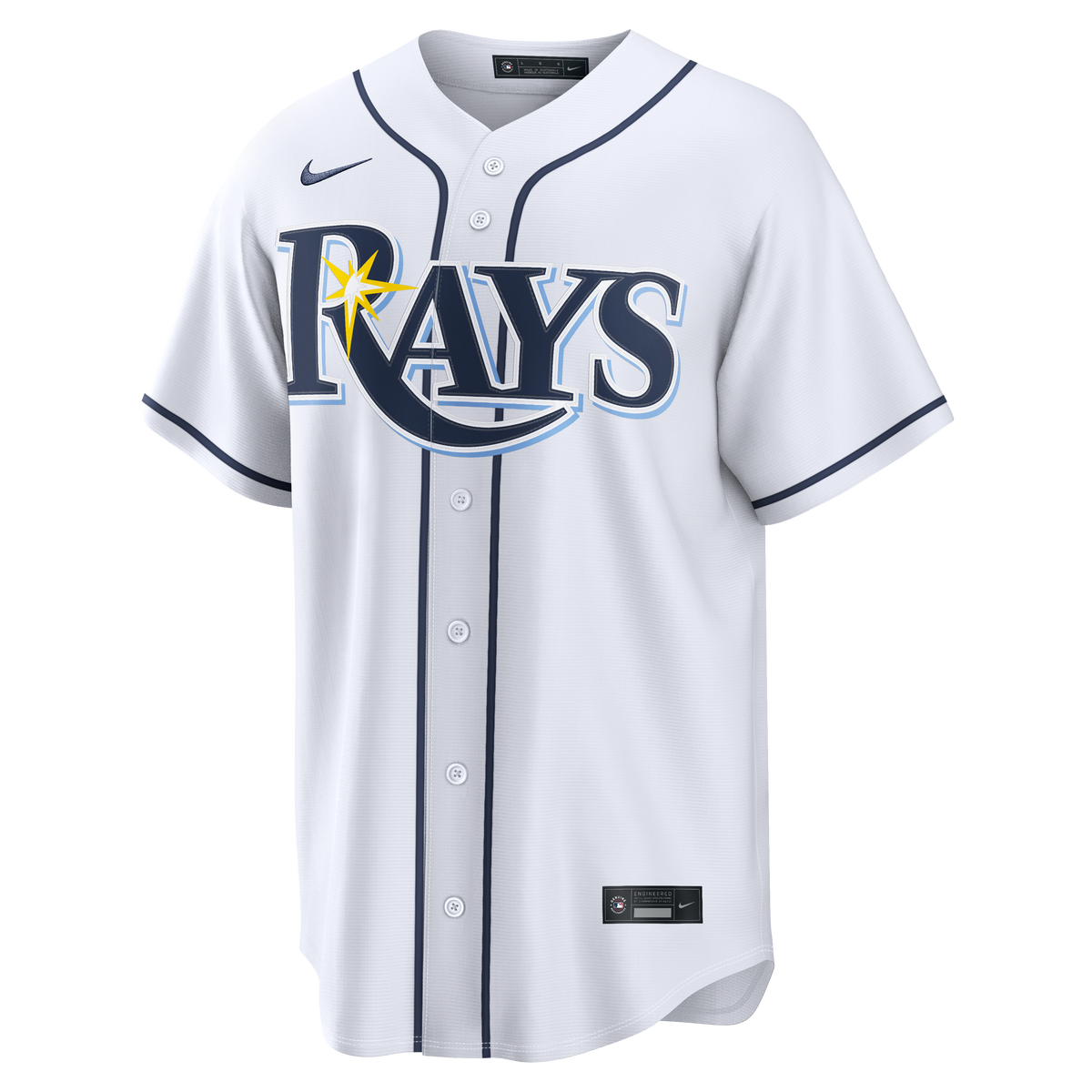 Men's Tampa Bay Rays Freddy Peralta Nike White Home Replica Jersey - 3