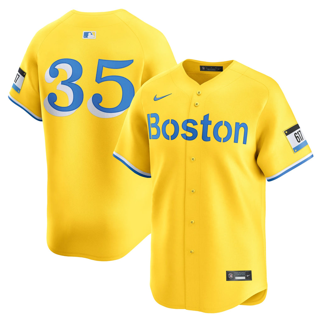 Men's Boston Red Sox Garrett Crochet Nike Gold Alternate Limited Jersey - 2
