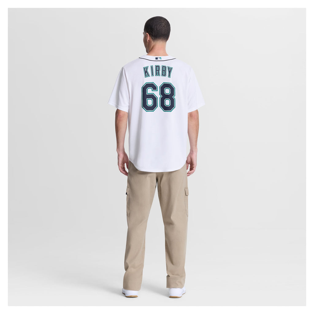 Men's Seattle Mariners George Kirby Nike White Home Replica Jersey - 6