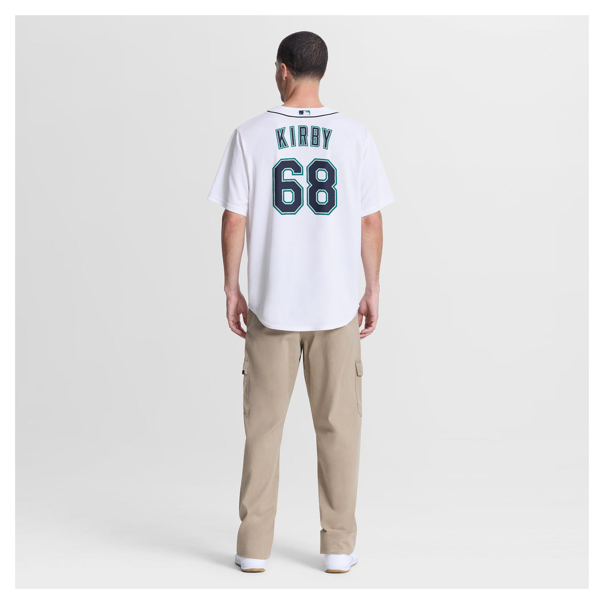 Men's Seattle Mariners George Kirby Nike White Home Replica Jersey - 6