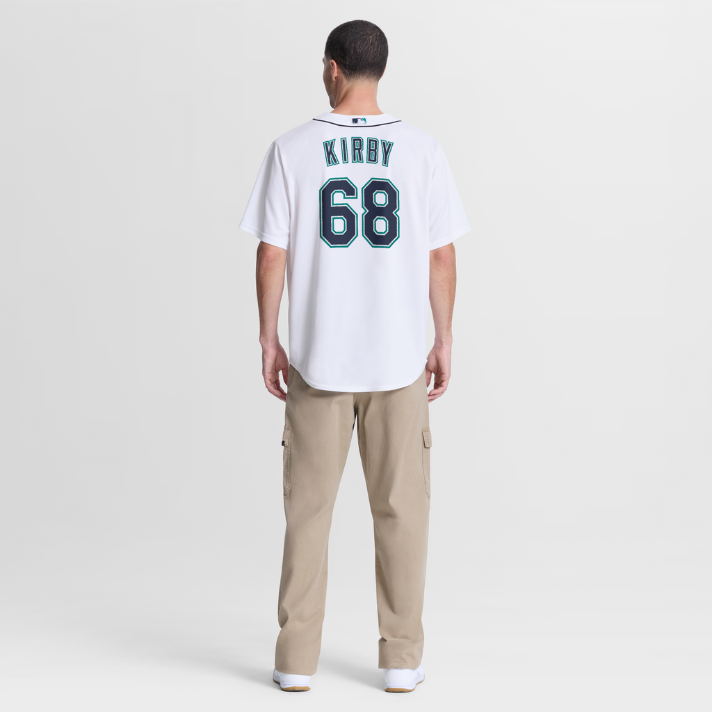 Men's Seattle Mariners George Kirby Nike White Home Replica Jersey - 8