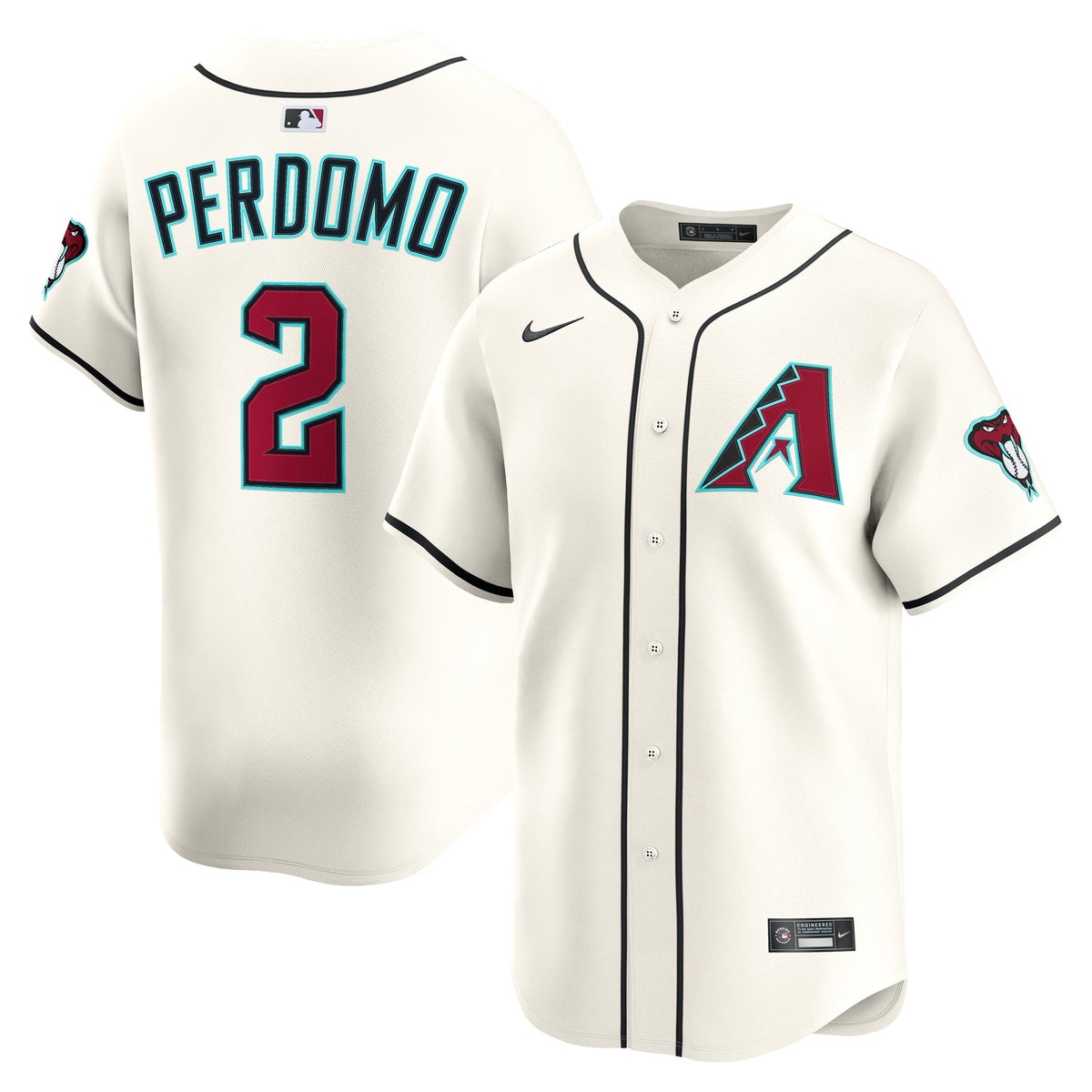 Men's Arizona Diamondbacks Geraldo Perdomo Nike Cream Home Limited Player Jersey