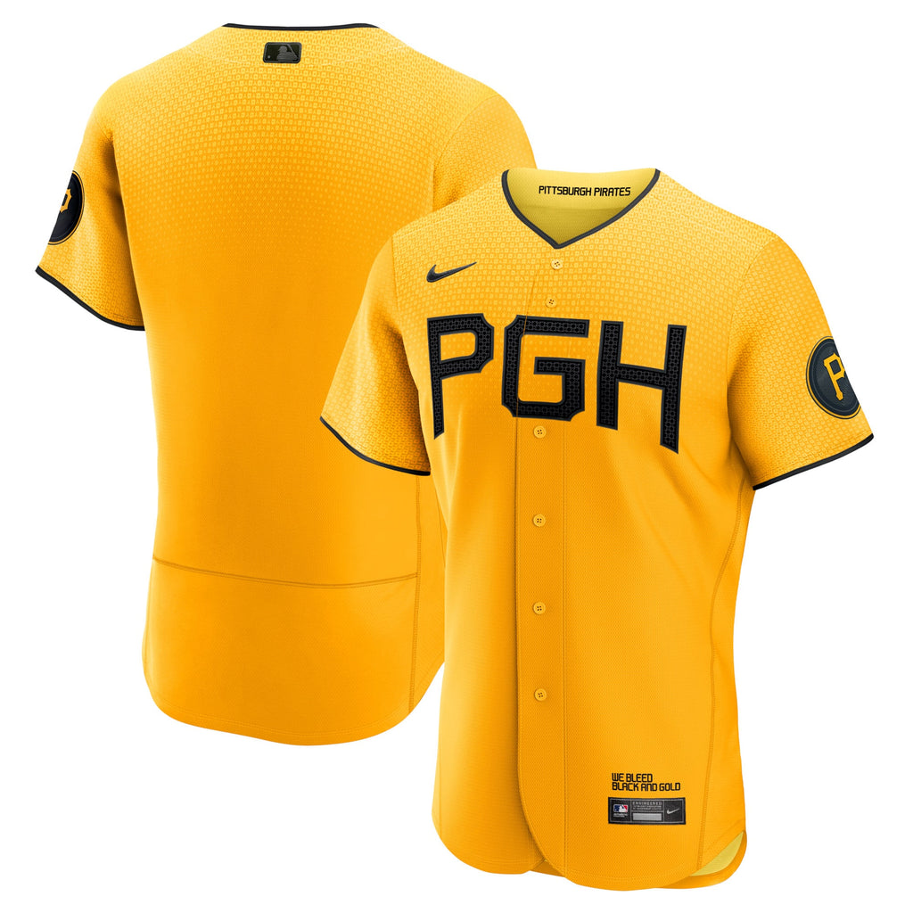 Men's Pittsburgh Pirates Nike Gold City Connect Authentic Jersey - 2